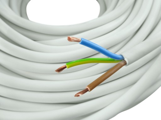 Przewód kabel elektryczny 3x 2.5mm2 3-żyłowy linka (H05VV-F) • Cena, Opinie  13134045069 •