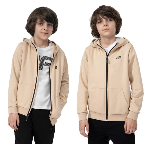 Дитяча толстовка 4F 140 р., довгий рукав, беж