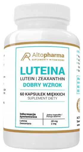 AltoPharma Luteín 40mg 60k. Dobrý zrak Videnie Žltá škvrna Zeaxantín