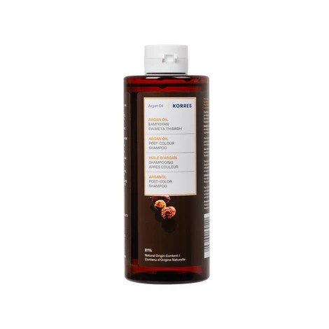 Korres Szampon Naprawczy Włosy Farbowane Olej Arganowy Supersize 400ml