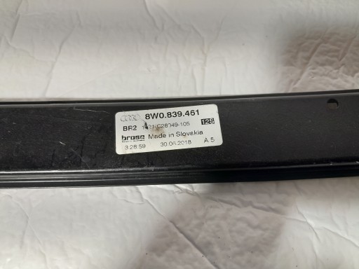 AUDI A4 B9 window regulator left rear part 8W0839461