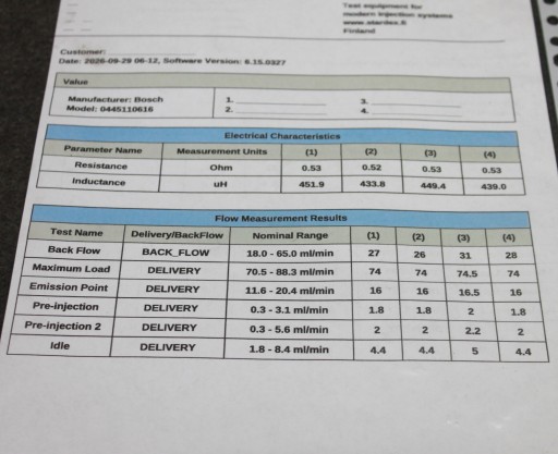 BMW F30 F10 F15 N57D30A 3.0D 258KM UKLAD fuel injectors pump printout