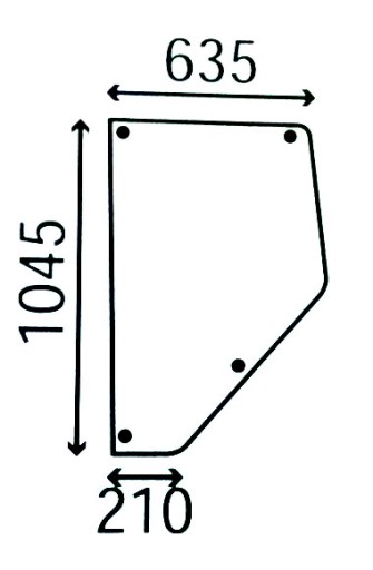 ДВЕРНОЕ СТЕКЛО MASSEY FERGUSON-3000 БОЛЬШОЕ 3389398M2
