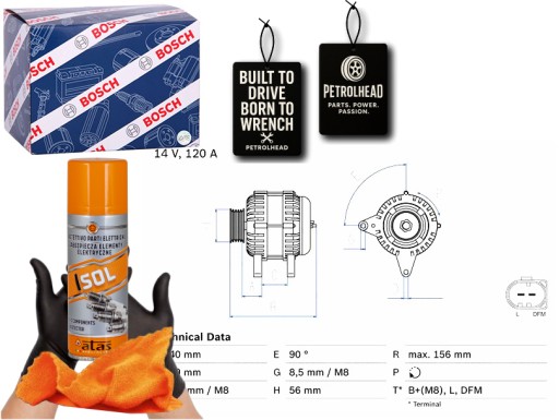 BOS0 986 - Генератор audi a3 a4 b5 tt ford galaxy i galaxy mk i #petrolhead pro+ kit4