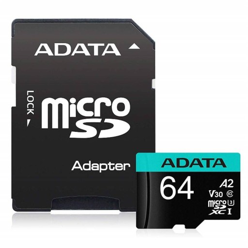 Pamäťová karta ADATA Premier Pro MicroSDXC 64 GB (100R/80W) + adaptér (AUSDX)