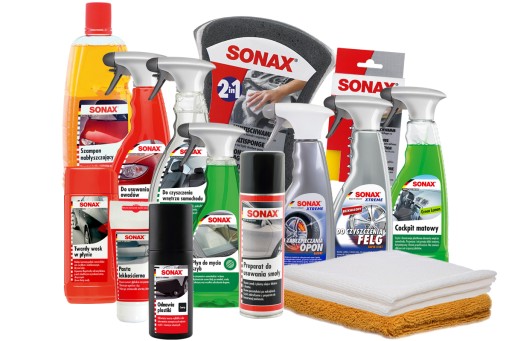 БОЛЬШОЙ НАБОР АВТОКОСМЕТИКИ SONAX + БЕСПЛАТНЫЕ ПОДАРКИ