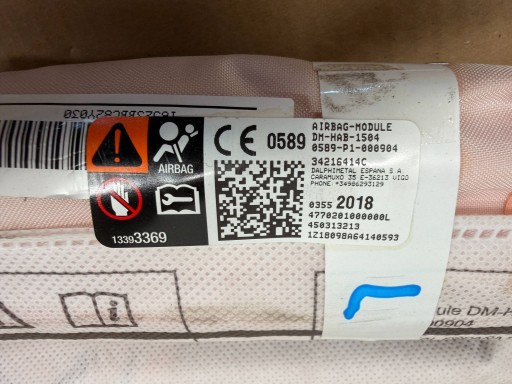 C3 Aircross dachvorhang airbag luft links 34216414C