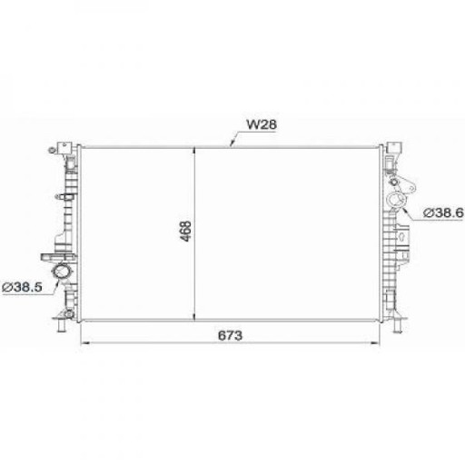 DCM3906 - Радиатор ford transit connect 2013-
