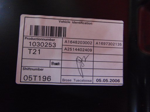 MERCEDES R-KLASA 251 W251 KROTKI window regulator mechanism left rear part rear
