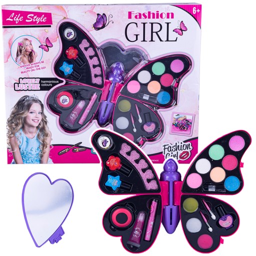 Kozmetika pre dievčatá na make-up kazeta Motýľ