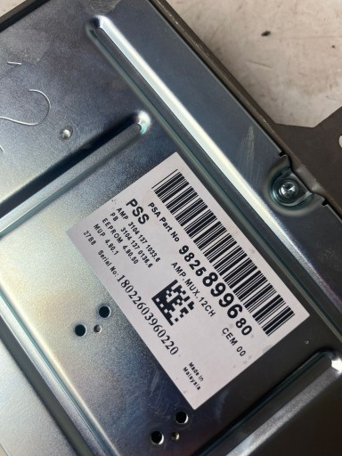 AMPLIFICATORE AUDIO DENON PEUGEOT 308 T9 GT LINE 9825899680