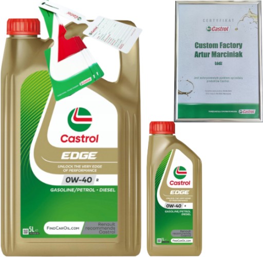 CASTROL EDGE 0W40 R 6L RENAULT RN 17RSA + ПОДВЕСКА