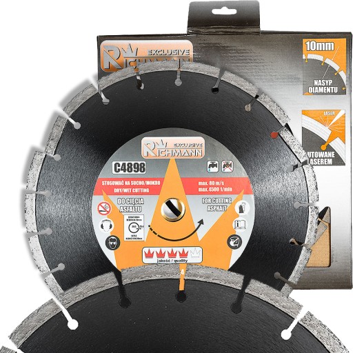 АЛМАЗНЫЙ ДИСК ДЛЯ РЕЗКИ АСФАЛЬТА, СУХОЙ И ВЛАЖНОЙ РЕЗКИ 350 x 25,4/20 ММ