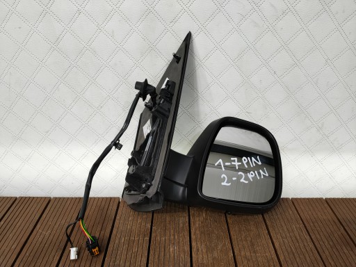 JUMPY EXPERT III 16-25 mirror right 9-PIN (7+2) black, LAKIEROWANE EUROPA