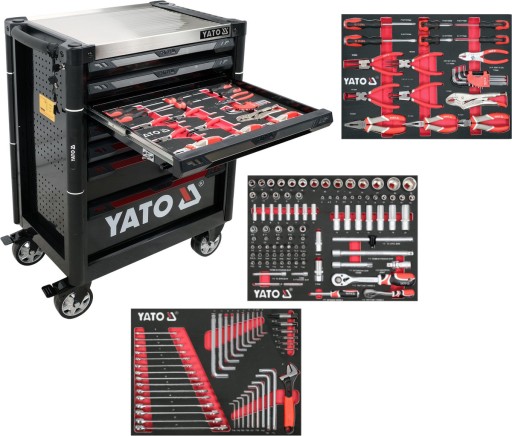 СЕРВІСНА ШАФА З 157 ІНСТРУМЕНТАМИ 7 ЯЩИКІВ YATO
