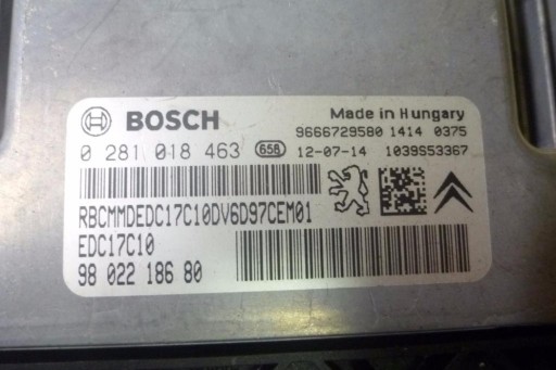 Комп'ютер двигуна citroën c4 ii (b7) 9802218680 2012