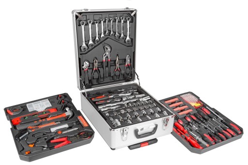 НАБОР ИНСТРУМЕНТОВ В ЧЕМОДАНЕ 186 ЧАСТЕЙ + ЧЕМОДАН