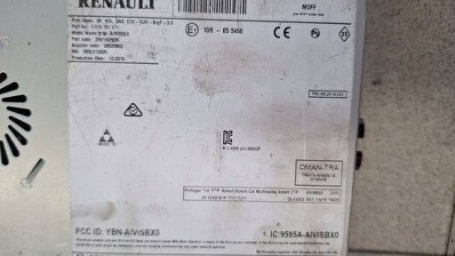 Stacja multimedialna Lecteur Navigation Renault Zoe 259158262R