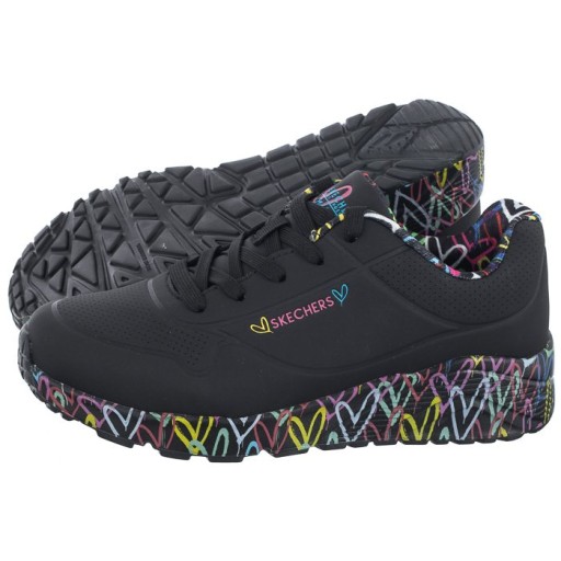 Topánky Tenisky Skechers Uno Lite Lovely Luv 314976L/BKMT čierne