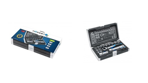 НАБОР СО ПРОХОДНОЙ ТРЕЩОТКОЙ, 18 ЭЛЕМЕНТОВ.