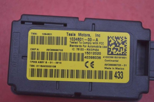 control unit module 1034601-00-A TESLA MODEL S 306 KM 12-20