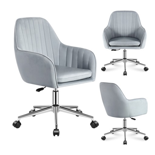 Fotel Biurowy Obrotowy Welurowy do salonu biura Mark Adler Future 5.2 Grey