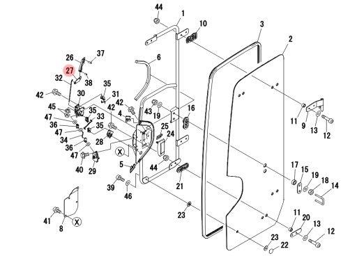 Пластина дверного замка T0338600133 TAKEUCHI TB216