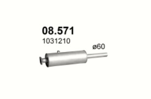 ГЛУШИТЕЛЬ ЦЕНТРАЛЬНЫЙ FORD TRANSIT 08.571