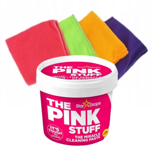 THE PINK STUFF univerzálna čistiaca pasta 850g + 4x UTIERKY Z MIKROVLÁKNA