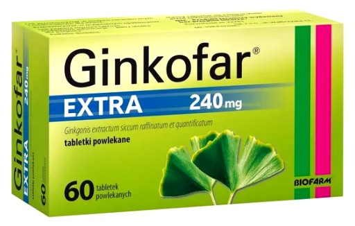 GINKOFAR Extra pamięć koncentracja miłorząb 60 tb.