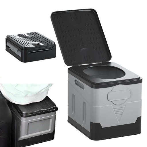 6SP0324//OPH - ТУАЛЕТ ВІДКРИТИЙ ПОРТАТИВНИЙ СКЛАДАНИЙ АВТОМОБІЛЬ КЕМПІНГ ПОДОРОЖІ 20L 200KG