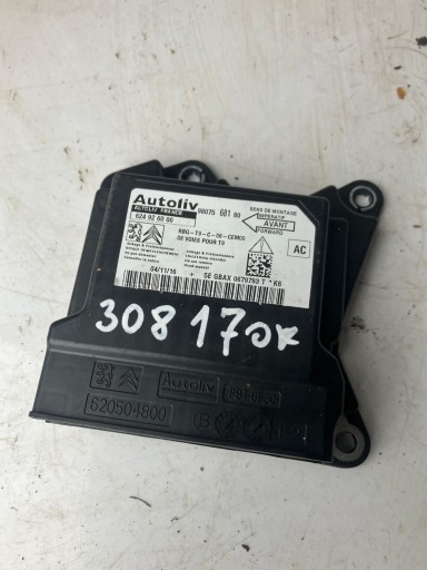 modulo SENSOR airbag PEUGEOT 308 T9 9807568180