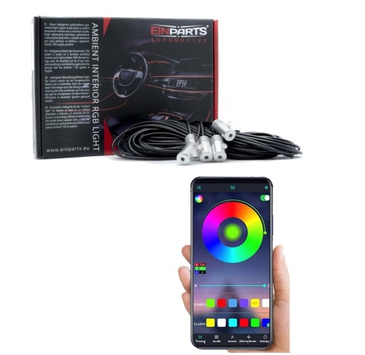 RGB 6M СВЕТОДИОДНОЕ ВОЛОКНО ОКРУЖАЮЩИЙ СВЕТ ПРИЛОЖЕНИЕ