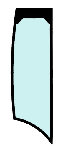 G3607 - СТЕКЛО ПРАВАЯ ЗАДНЯЯ СТОРОНА ТРАФАРЕТНАЯ ПЕЧАТЬ DOOSAN DL60-7