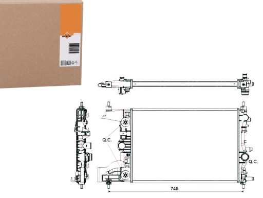 NRF53153/RS4 - Радиатор двигателя nrf 1300303 13267657 121155