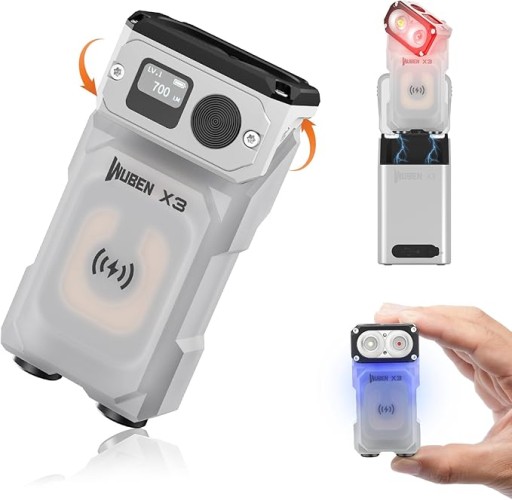 WUBEN X3 PRO - Мини светодиодный фонарик в чехле, магнит, 10 режимов, НЕПОЛНЫЙ