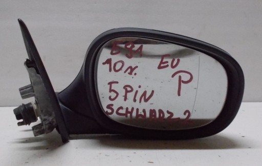 BMW E91 2.0 D 10R mirror right 5 PIN SCHWARZ2 EUROPA