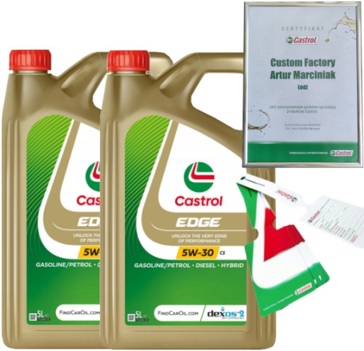 CASTROL EDGE 5W30 C3 10L TITANIUM DEXOS2 RN0700 RN0710 + ПОДВЕСКА