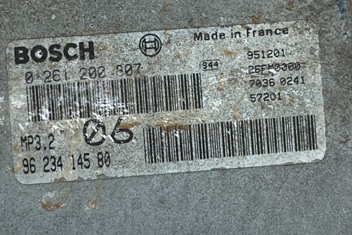 Эбу компьютера двигателя peugeot 806 (221) 0261200807 2,0 л бензин 108 квт 1996 г.