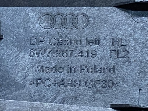 AUDI A5 8W CABRIO DEKOR dveře levý 8W7867419