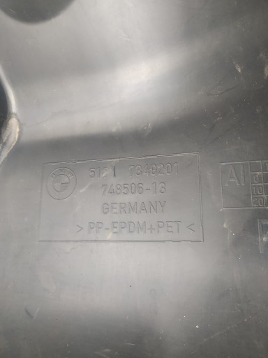 Bmw G11 G12 mudguard front left part rear original 7340201