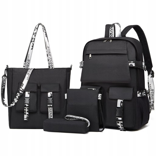 Рюкзак шкільний багатокамерний JI.D чорний