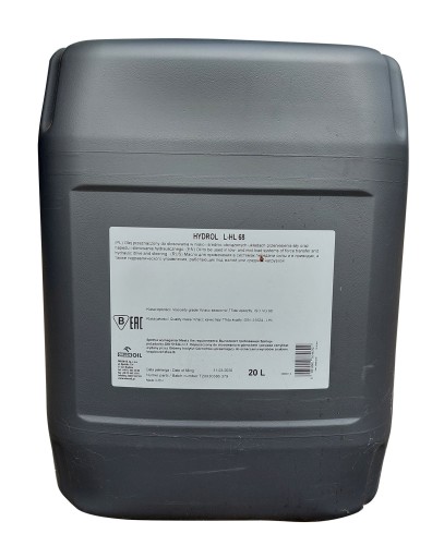 Масло Orlen HYDROL L-HL 68 op. 20l + бесплатно