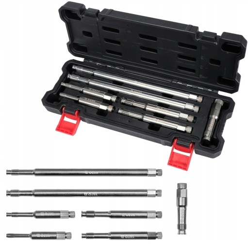 НАБОР ДЛИННЫХ МЕТНИКОВ YATO ДЛЯ РЕМОНТА РЕЗЬБЫ СВЕЧИ ЗАЖИГАНИЯ, 7 ЭЛЕМЕНТОВ.