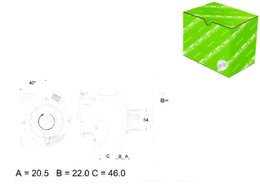 437192 - Генератор peugeot partner 1.9 diesel 9 2000-11 2002 valeo