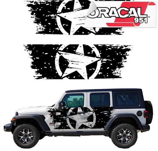 Автомобільна наклейка Jeep Star 2mx64cm