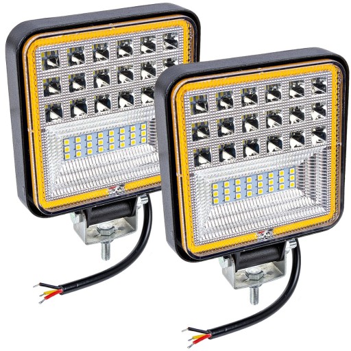 ПРОТИВОТУМАНКИ IP 65 ФАРА РАБОЧАЯ ФОНАРИ LED (СВЕТОДИОД ) 12V DO ТРАКТОРА TRAKTORA 126W 2 ШТУКИ изображение 1