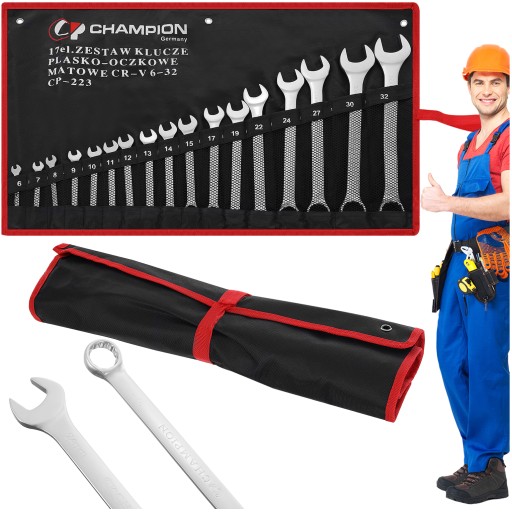 Набор ключей плоские 17 el плоские матовые