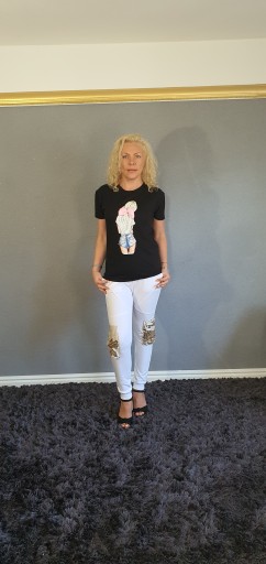 Qumru T Shirt Dziewczyna Z Kokardka I Cyrkoniami 9489551604 Allegro Pl