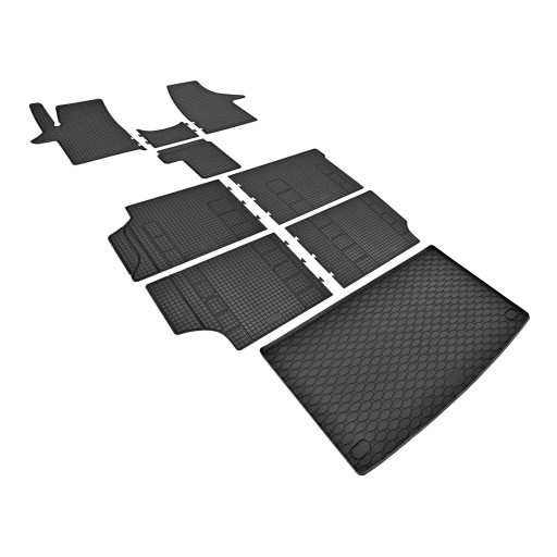 Комплект ковриков на VW T6 Multivan 8 мест с 2015 по 2019 г.в. | L2 + ТУННЕЛЬ